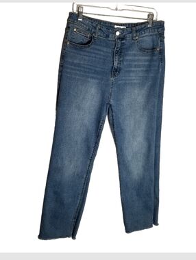 Oat New York Jeans Women's 31 High Rise Straight Leg Stretch Blue Denim 31x28